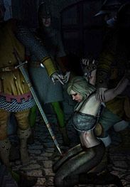 He looked deep into her eyes, and then up and down her body - Conquered part 2 the warrior by Quoom